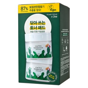 야다 선인장 토너패드 150ml, 60개입, 2개