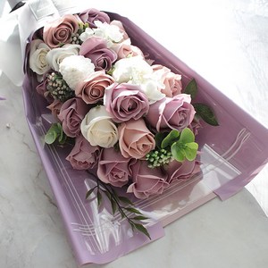 모리앤 33송이 비누꽃다발박스, 우아퍼플