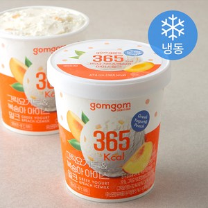 곰곰 그릭요거트 & 복숭아 아이스밀크 (냉동), 474ml, 1개