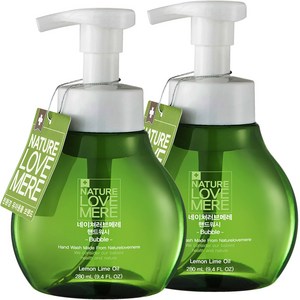 네이쳐러브메레 핸드워시 거품 용기 280ml, 레몬라임, 2개