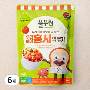 풀무원 우리아이 홍시깍두기, 300g, 6개