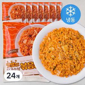 미트리 맛있는 닭가슴살 볶음밥 김치 (냉동), 200g, 24개