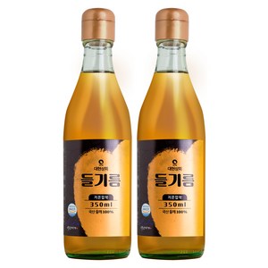 대현상회 저온압착 국산 들기름, 350ml, 2개