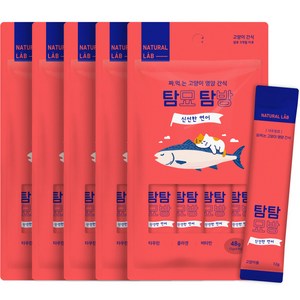 네츄럴랩 탐묘탐방 짜먹는 고양이 간식 12g x 4p, 5개, 신선한 연어