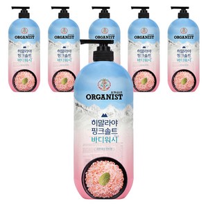 오가니스트 히말라야 핑크솔트 풍성한 거품 산뜻한 바디워시 민트향, 900ml, 6개