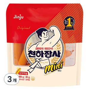 천하장사 오리지날 미니 간식 소시지, 400g, 3개