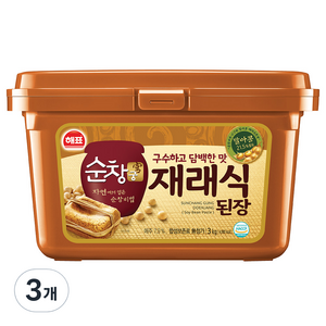 순창궁 재래식 된장, 3kg, 3개