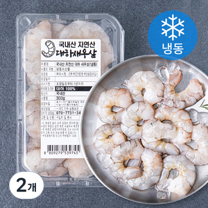 피시원 국내산 자연산 대하 새우살 (냉동), 300g, 2개