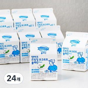 덴마크 드링킹 요구르트 플레인, 275ml, 24개