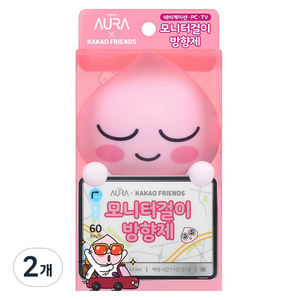 AURA 카카오 모니터걸이 방향제 어피치 윌유메리미향 본품, 4.5ml, 2개