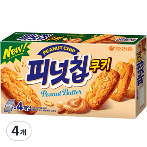 피넛칩쿠키, 256g, 4개