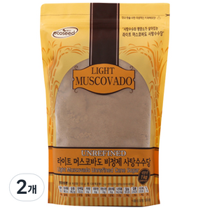 에코씨드 라이트머스코바도, 1kg, 2개