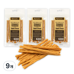 프레스키 강아지 터키텐던 터키츄 하드 씬스틱, 혼합맛(칠면조/닭고기), 60g, 9개
