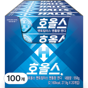 호올스 멘토립터스 멘톨향 캔디, 27.9g, 100개