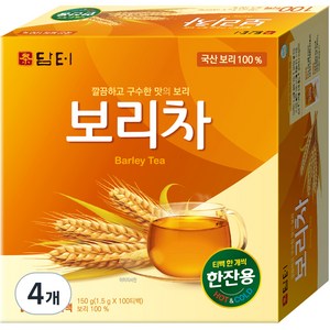 담터 깊고 구수한 보리차, 1.5g, 100개입, 4개