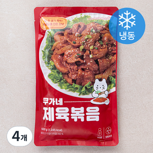 쿠캣 쿠카네 제육볶음 (냉동), 500g, 4개