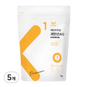 레인보우샵 과탄산소다 산소계표백제 프리미엄, 1kg, 5개