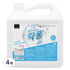 락퐁 욕실 청소세제 코튼향, 4L, 4개