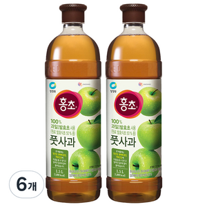 청정원 홍초 풋사과, 1.5L, 6개