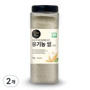 Pime Field 2024년산 햅쌀 유기농 쌀 백미, 상등급, 1kg, 2개