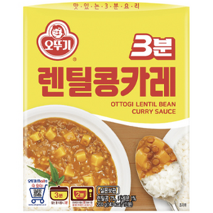 오뚜기3분 렌틸카레, 200g, 1개