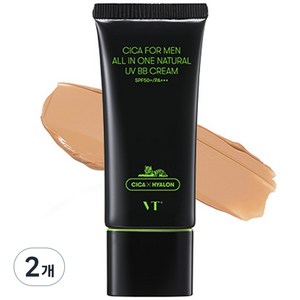 VT 시카 포맨 올인원 내추럴 UV BB크림 30ml, 어두운 피부용, 2개