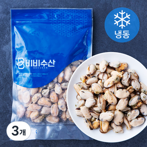 비비수산 큼직한 자숙 홍합살 (냉동), 400g, 3개