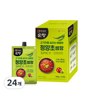 청정원순창 청양초쌈장, 190g, 24개