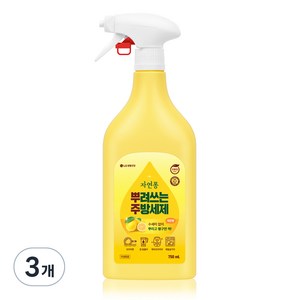 자연퐁 뿌려쓰는 주방세제 본품 레몬향, 3개, 750ml