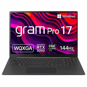 LG전자 그램 Pro 17 코어 울트라7 RTX3050, 옵시디안 블랙, 512GB, 32GB, WIN11 Home, 17Z90SP-ED7BK