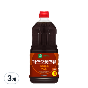 이엔푸드 가스오풍 쯔유, 1.8L, 3개