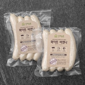 상하농원 화이트비엔나, 120g, 2개