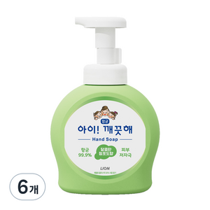 아이깨끗해 향균 거품 핸드솝 청포도, 490ml, 6개