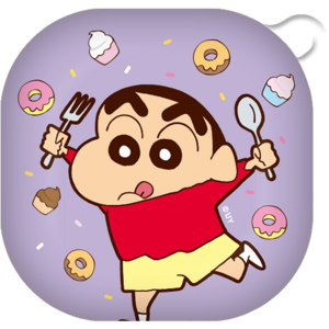 짱구는 못말려 빅 갤럭시 버즈라이브/프로 하드 케이스, 빅 디저트 짱구