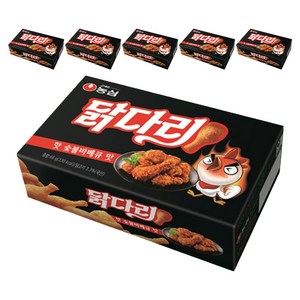 농심닭다리 핫 숯불바베큐 맛, 66g, 6개