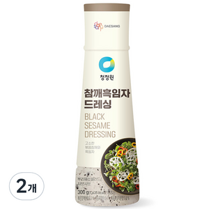 청정원 참깨 흑임자 드레싱, 300g, 2개