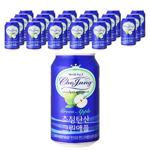 초정탄산수 그린애플, 350ml, 24개