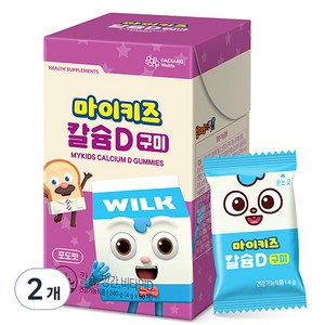 대상웰라이프 마이키즈 칼슘D 구미 60p, 240g, 2개