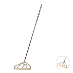 마움스 더 길어진 3단 매직 실리콘 빗자루, 카키, 1개