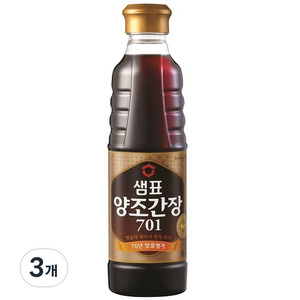 샘표 양조간장 701, 500ml, 3개