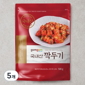 곰곰 국내산 깍두기 (냉장), 500g, 5개