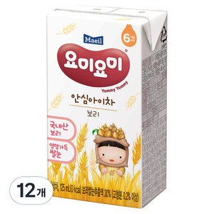 요미요미 매일유업 안심 아이차 125ml, 1개입, 12개