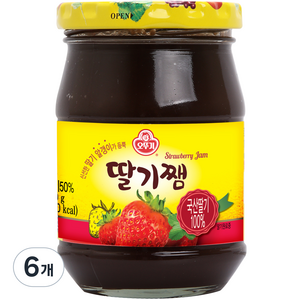 오뚜기 딸기쨈, 300g, 6개