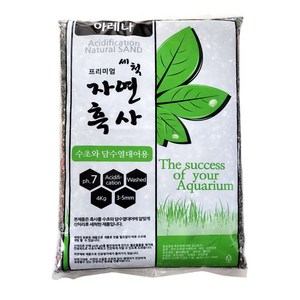 미미네아쿠아 산처리 자연흑사 수조 바닥재 4kg, 혼합 색상, 1개