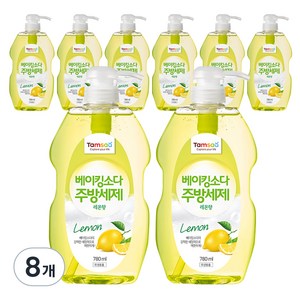 탐사 베이킹소다 주방세제 레몬향, 780ml, 8개