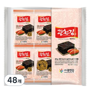 광천김 광천 명란맛 김, 4g, 48개