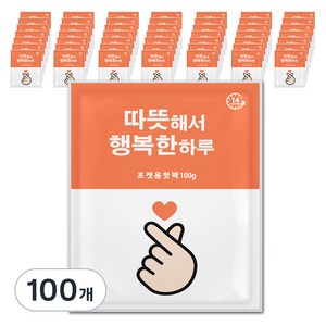 해피데이 행복한 핫팩 포켓형 100g, 100개