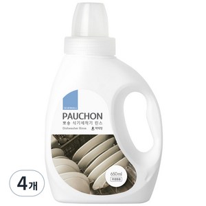 뽀숑 식기세척기 액상형 린스 650ml, 4개