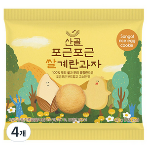 에코맘의산골이유식 산골쌀쿠키, 쌀계란, 40g, 4개