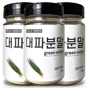 헬로우그린 국산 대파 분말 통, 3개, 70g